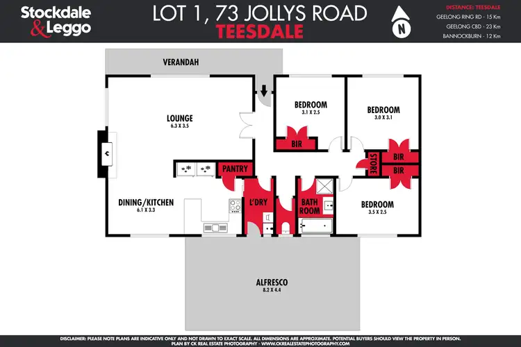 Floorplan of Homely house listing, Lot 1, 73 Jollys Road, Teesdale VIC 3328