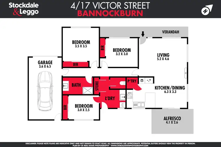Floorplan of Homely townhouse listing, Unit 4, No. 17 Victor Street, Bannockburn VIC 3331