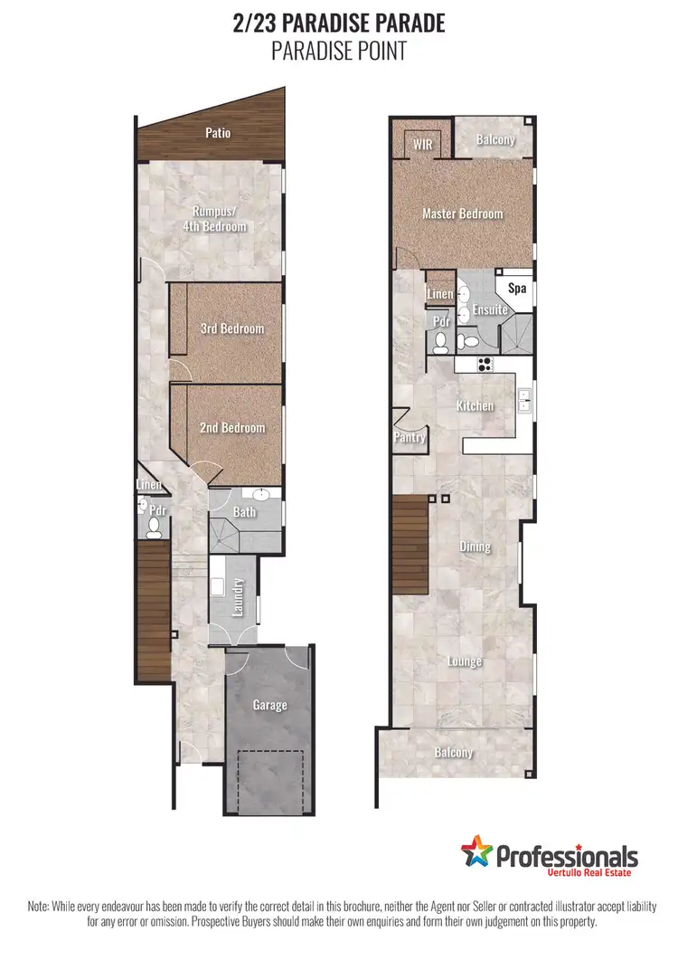 Floorplan of Homely semi-detached listing, 2/23 Paradise Parade, Paradise Point QLD 4216
