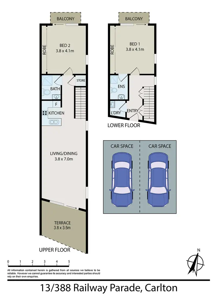 Floorplan of Homely unit listing, 13/384a-388 Railway Parade, Carlton NSW 2218