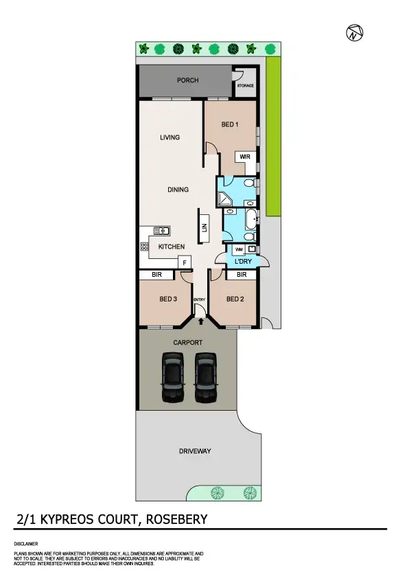 Floorplan of Homely unit listing, 2/1 Kypreos Court, Rosebery NT 832