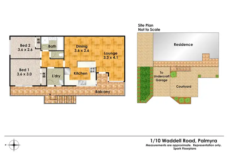 Floorplan of Homely villa listing, 1/10 Waddell Road, Palmyra WA 6157