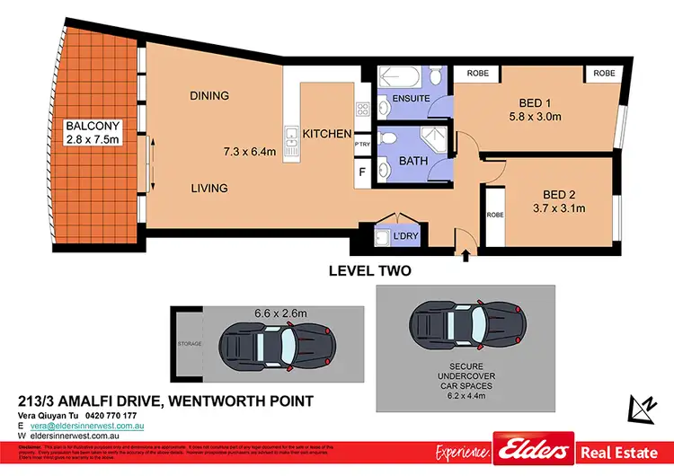 Floorplan of Homely unit listing, 213/3 Amalfi Drive, Wentworth Point NSW 2127
