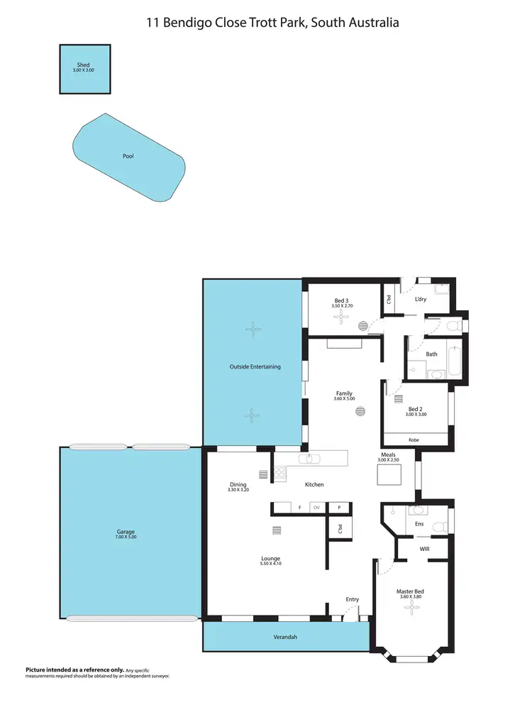 Floorplan of Homely house listing, 11 Bendigo Close, Trott Park SA 5158