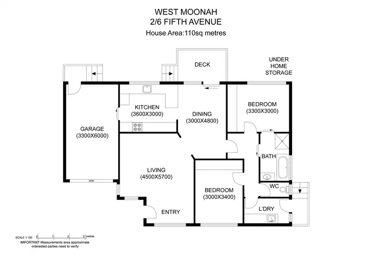 Floorplan of Homely villa listing, 2/6 Fifth Avenue, West Moonah TAS 7009