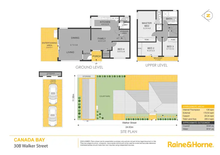 Floorplan of Homely semi-detached listing, 30B Walker Street, Canada Bay NSW 2046