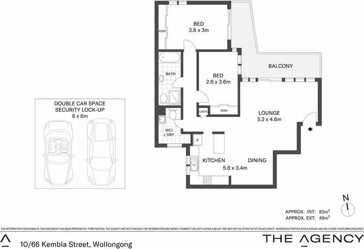 Floorplan of Homely apartment listing, 10/66 Kembla Street, Wollongong NSW 2500