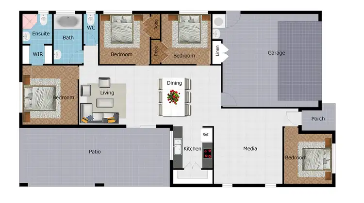 Floorplan of Homely house listing, 34 Epping Way, Mount Low QLD 4818