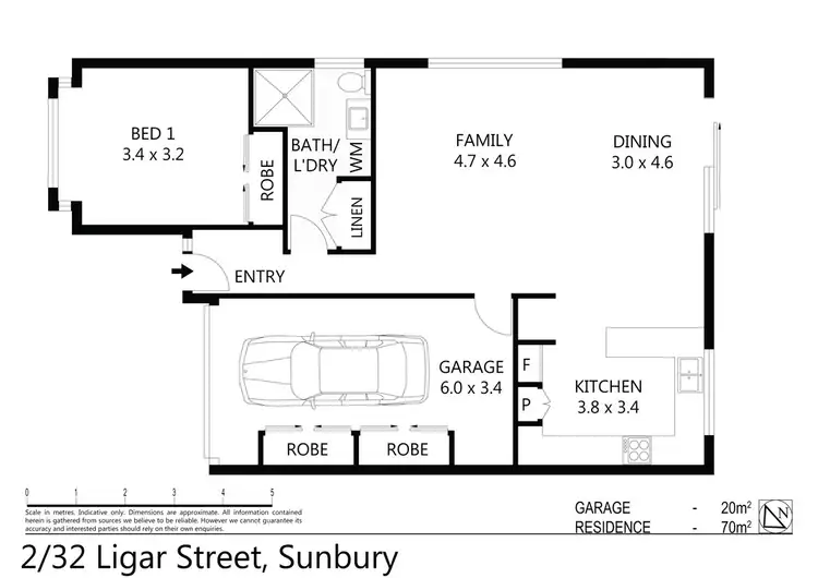 Floorplan of Homely townhouse listing, 2/32 Ligar Street, Sunbury VIC 3429