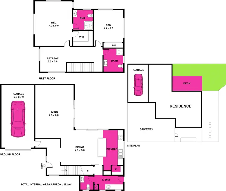 Floorplan of Homely townhouse listing, 2/27 Richmond Crescent, Geelong VIC 3220