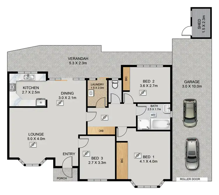 Floorplan of Homely house listing, 1/15 Hazel Terrace, Henley Beach South SA 5022