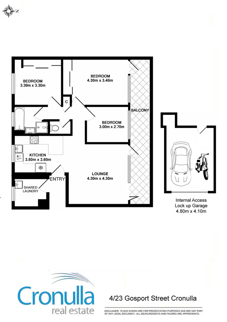 Floorplan of Homely apartment listing, 4/23 Gosport Street, Cronulla NSW 2230