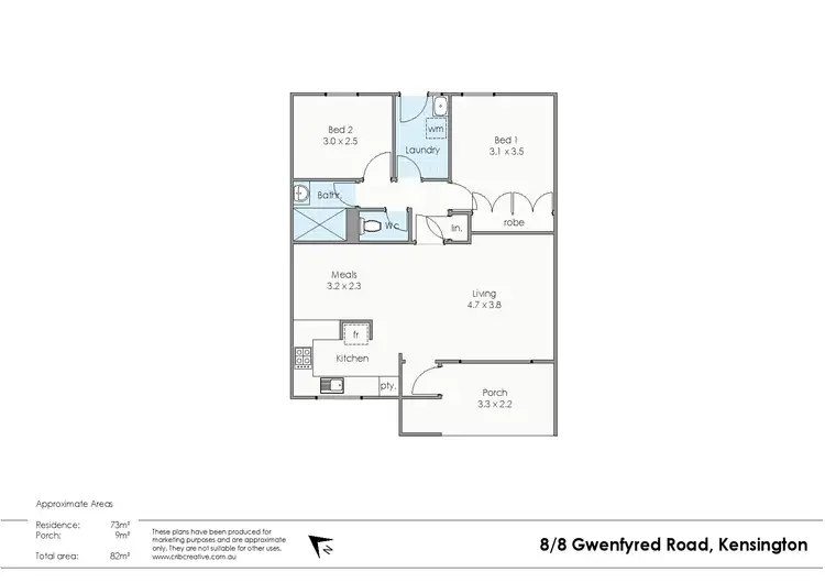 Floorplan of Homely unit listing, 8/8 Gwenyfred Road, Kensington WA 6151