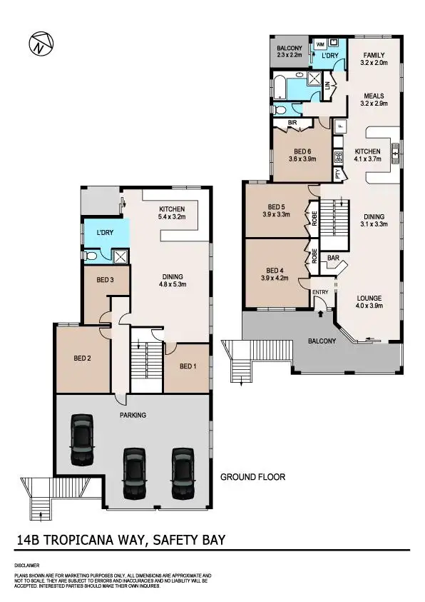 Floorplan of Homely house listing, 14B Tropicana Way, Safety Bay WA 6169