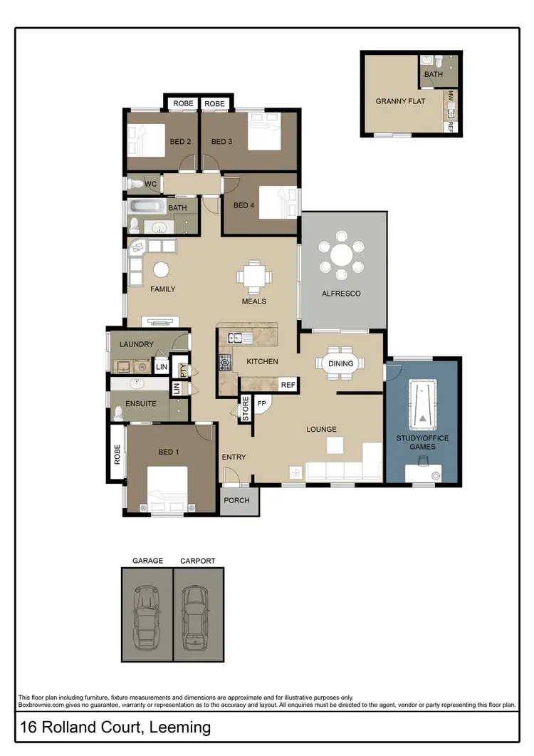 Floorplan of Homely house listing, 16 Rolland Court, Leeming WA 6149