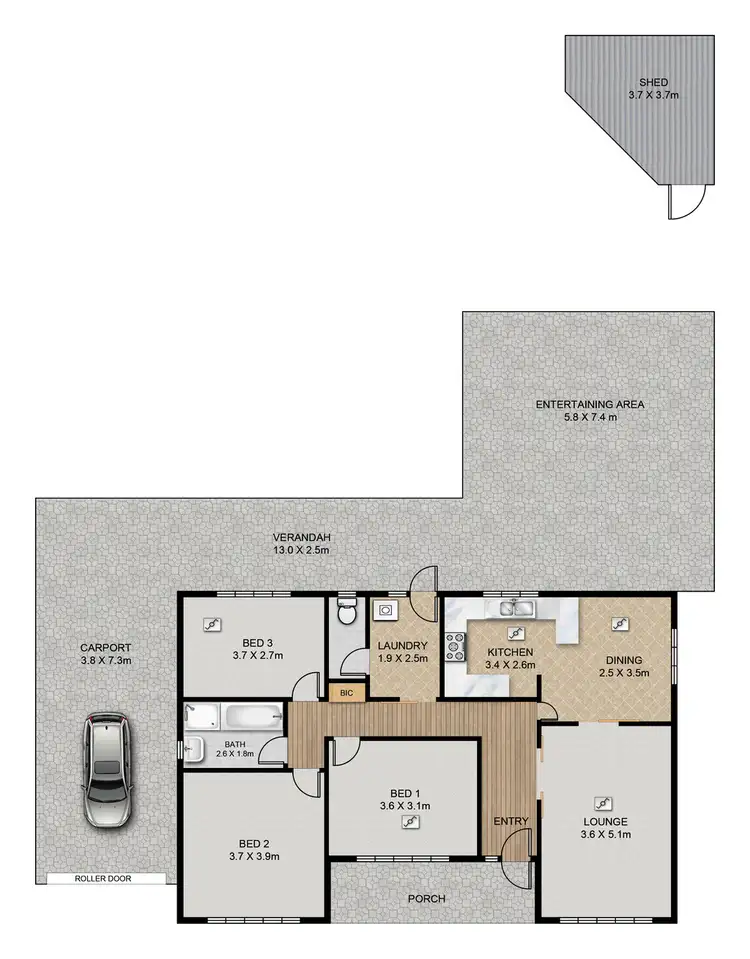 Floorplan of Homely house listing, 13 Sandford Street, Tea Tree Gully SA 5091