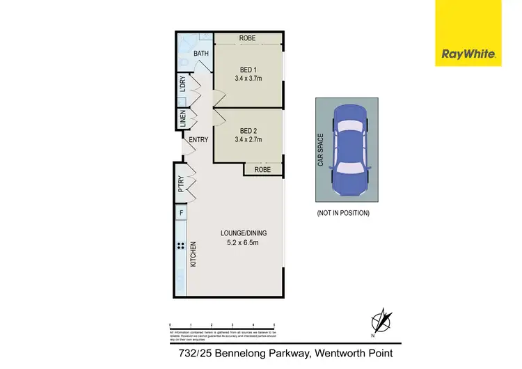 Floorplan of Homely apartment listing, 732/25 Bennelong Parkway, Wentworth Point NSW 2127