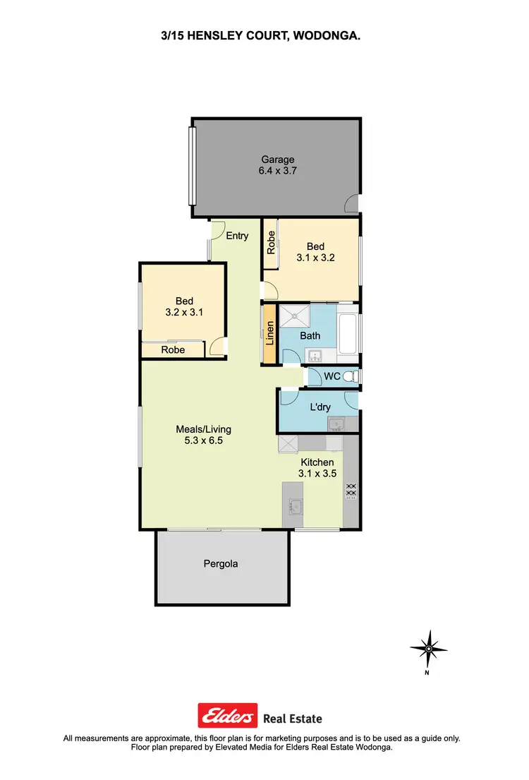 Floorplan of Homely townhouse listing, 3/15 Hensley Court, Wodonga VIC 3690