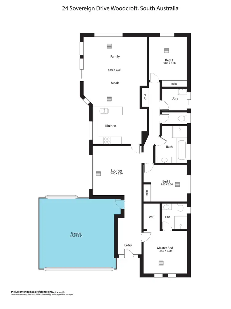 Floorplan of Homely house listing, 24 Sovereign Drive, Woodcroft SA 5162