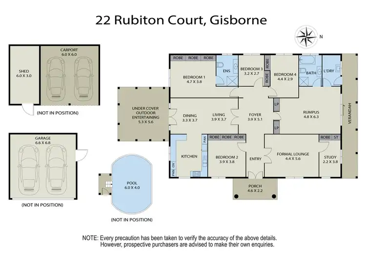 Floorplan of Homely house listing, 22 Rubiton Court, Gisborne VIC 3437