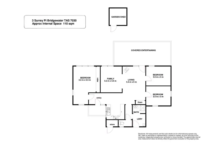 Floorplan of Homely house listing, 3 Surrey Place, Bridgewater TAS 7030