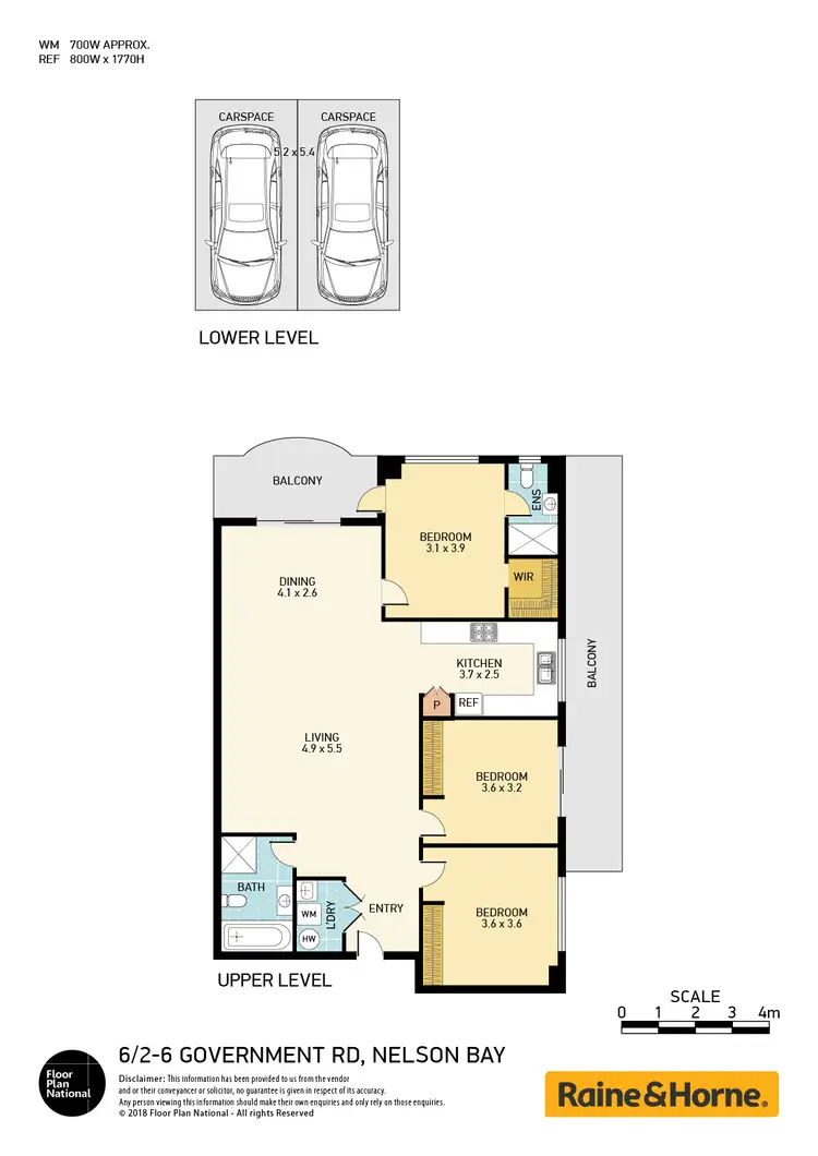 Floorplan of Homely unit listing, 6/ 2-6 Government Road, Nelson Bay NSW 2315