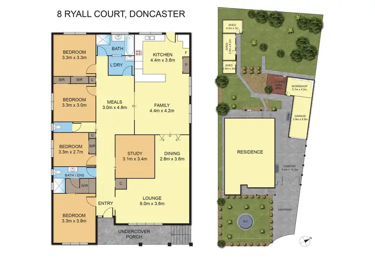 Floorplan of Homely house listing, 8 Ryall Court, Doncaster VIC 3108