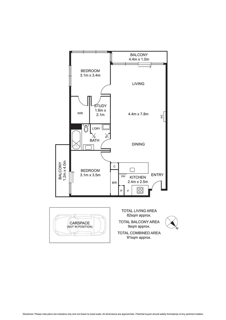 Floorplan of Homely apartment listing, 1110/148 Wells Street, South Melbourne VIC 3205