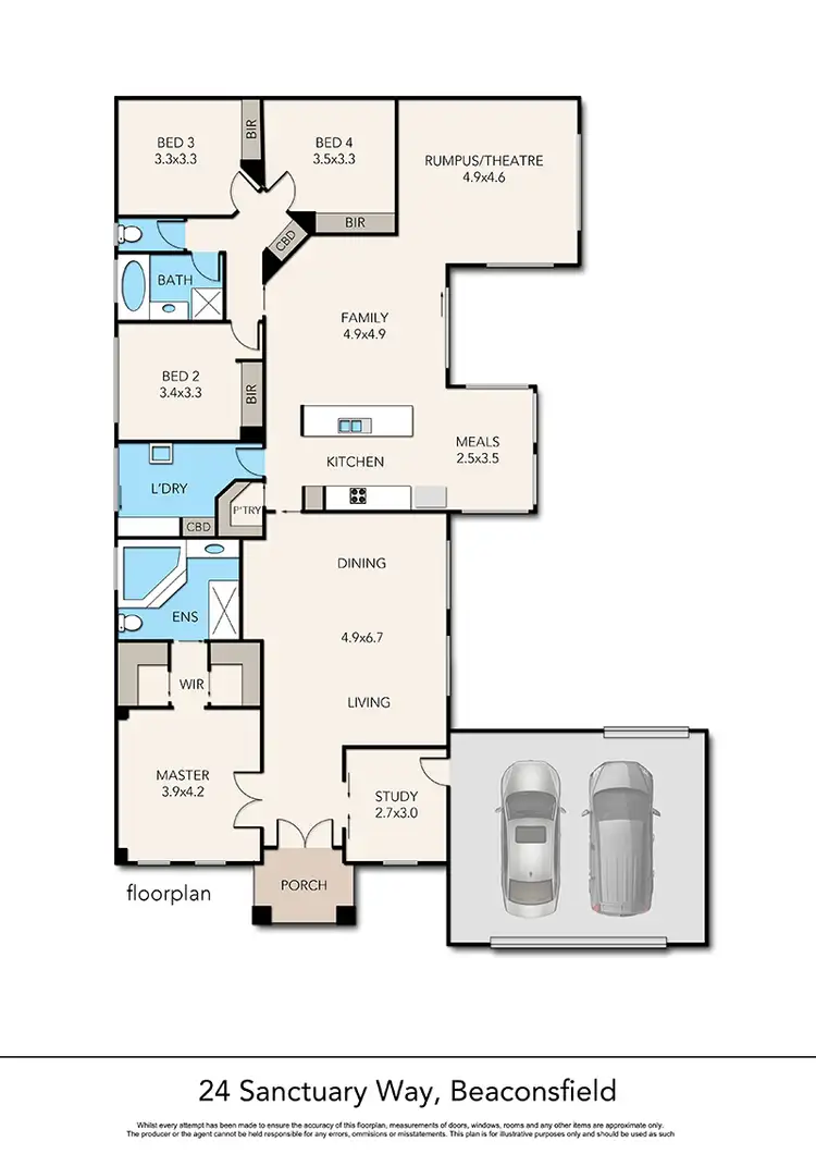 Floorplan of Homely house listing, 24 Sanctuary Way, Beaconsfield VIC 3807