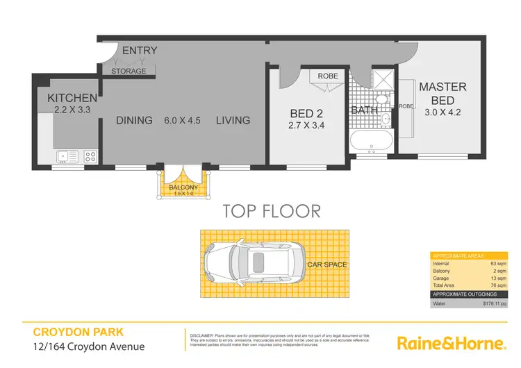 Floorplan of Homely apartment listing, 12/164 Croydon Avenue, Croydon Park NSW 2133