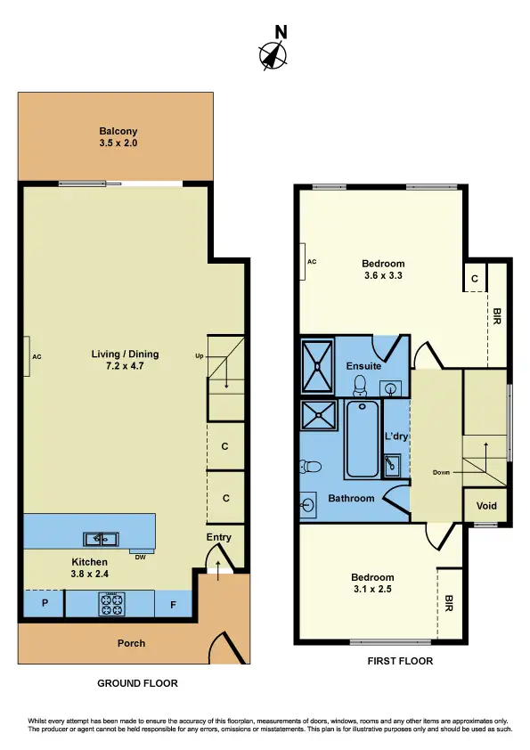 Floorplan of Homely townhouse listing, 121/6 Paine Street, Newport VIC 3015