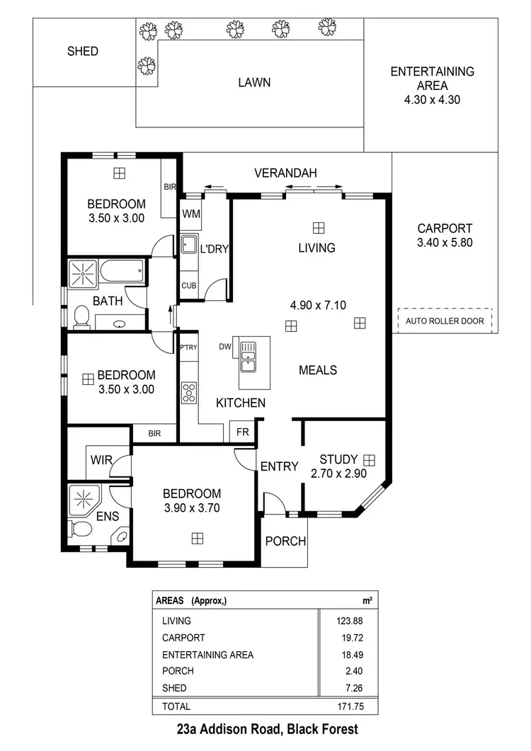 Floorplan of Homely house listing, 23A Addison Road, Black Forest SA 5035