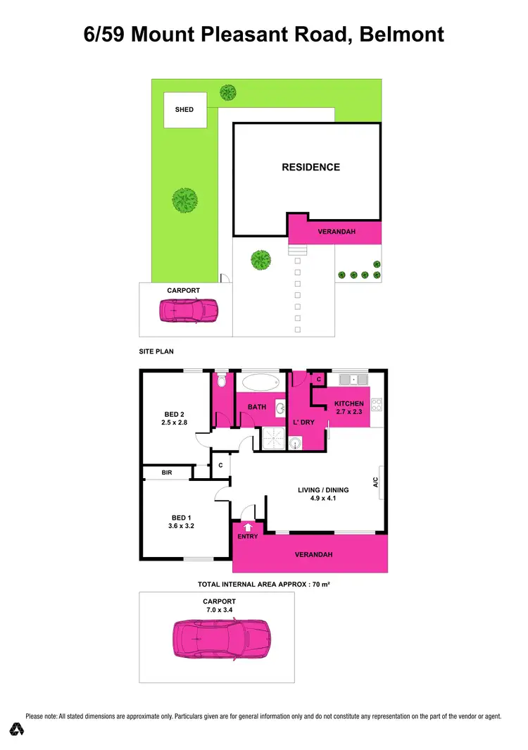 Floorplan of Homely unit listing, 6/59 Mt Pleasant Road, Belmont VIC 3216