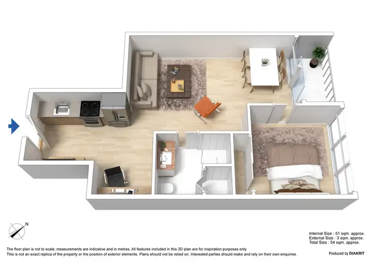 Floorplan of Homely apartment listing, 3909/1 Balston Street, Southbank VIC 3006