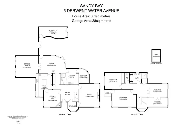 Floorplan of Homely house listing, 5 Derwentwater Avenue, Sandy Bay TAS 7005