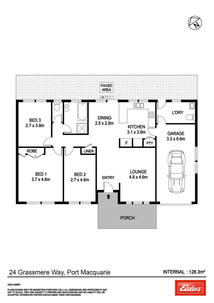 Floorplan of Homely house listing, 24 Grassmere Way, Port Macquarie NSW 2444