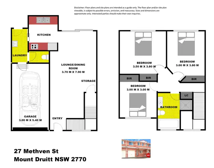 Floorplan of Homely townhouse listing, 27/78 Methven Street, Mount Druitt NSW 2770