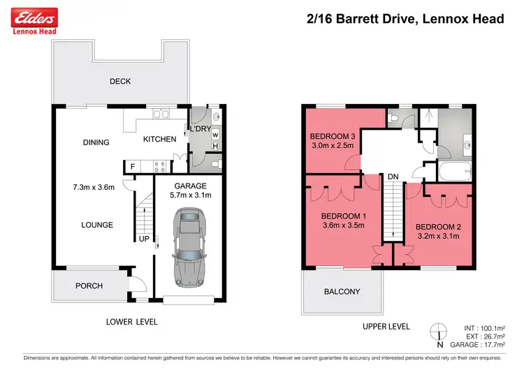 Floorplan of Homely townhouse listing, 2/16 Barrett Drive, Lennox Head NSW 2478