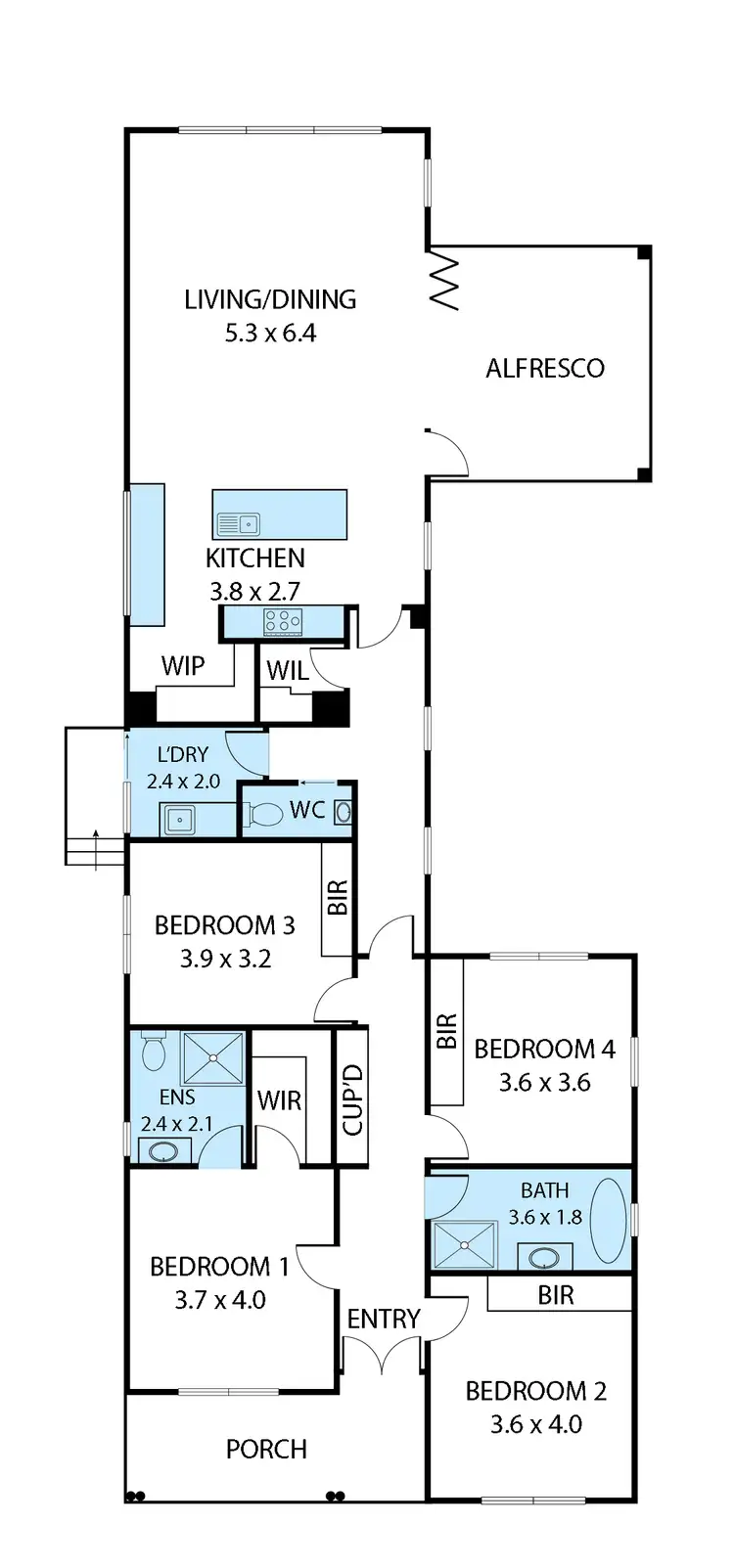 Floorplan of Homely house listing, 7 Hodgkinson Street, Bendigo VIC 3550
