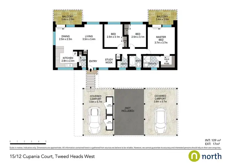 Floorplan of Homely unit listing, 15 / 12-16 Cupania Court, Tweed Heads West NSW 2485