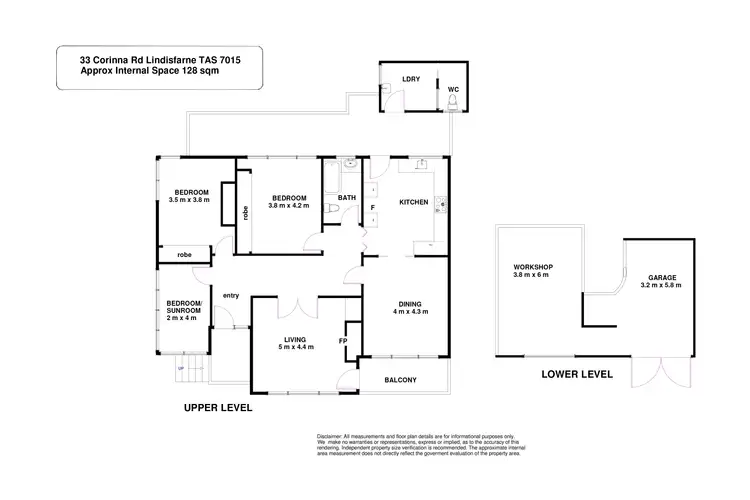 Floorplan of Homely house listing, 33 Corinna Road, Lindisfarne TAS 7015