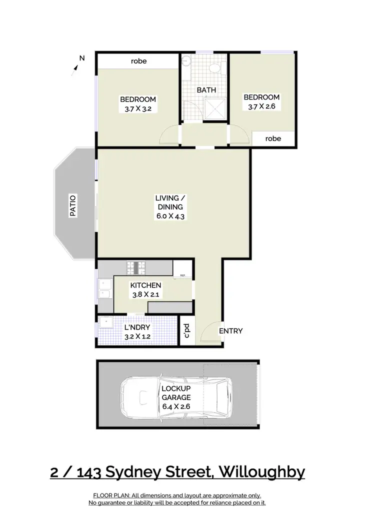 Floorplan of Homely apartment listing, 2/143 Sydney Street, Willoughby NSW 2068
