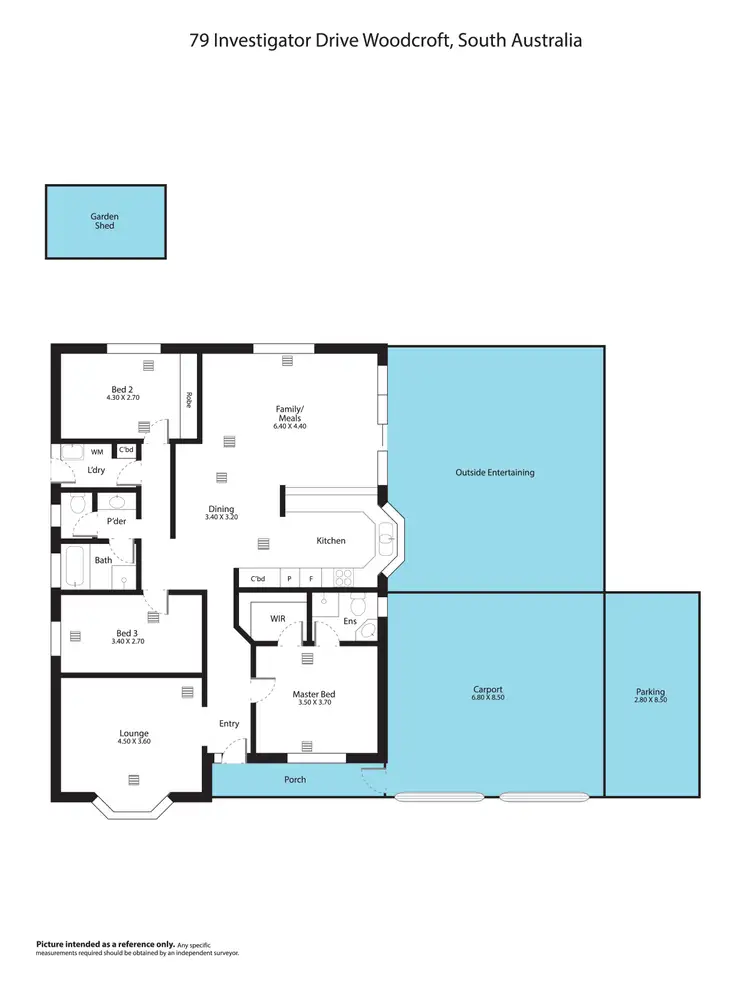 Floorplan of Homely house listing, 79 Investigator Drive, Woodcroft SA 5162