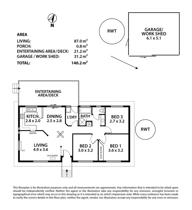 Floorplan of Homely house listing, 7 Watson Sreet, Milang SA 5256