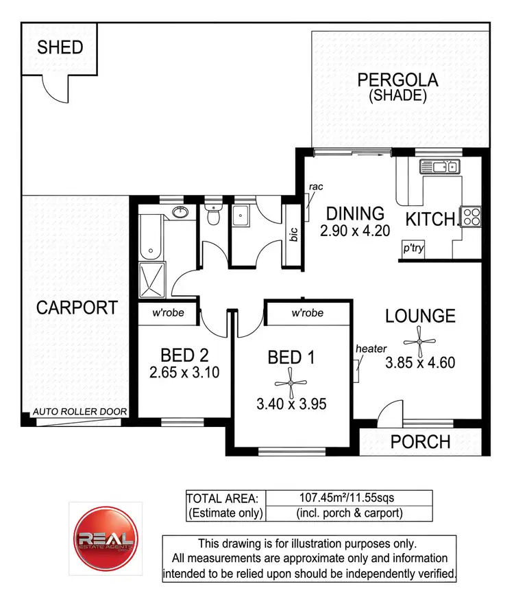 Floorplan of Homely unit listing, 4/29-31 Benny Crescent, South Brighton SA 5048
