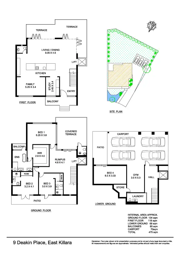 Floorplan of Homely house listing, 9 Deakin Place, East Killara NSW 2071