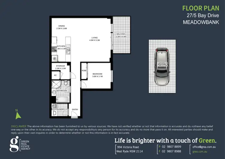 Floorplan of Homely apartment listing, 27/5 Bay Drive, Meadowbank NSW 2114