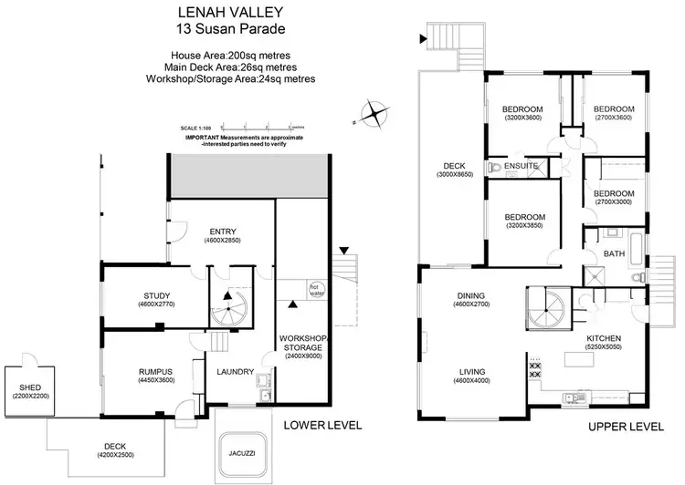 Floorplan of Homely house listing, 13 Susan Parade, Lenah Valley TAS 7008