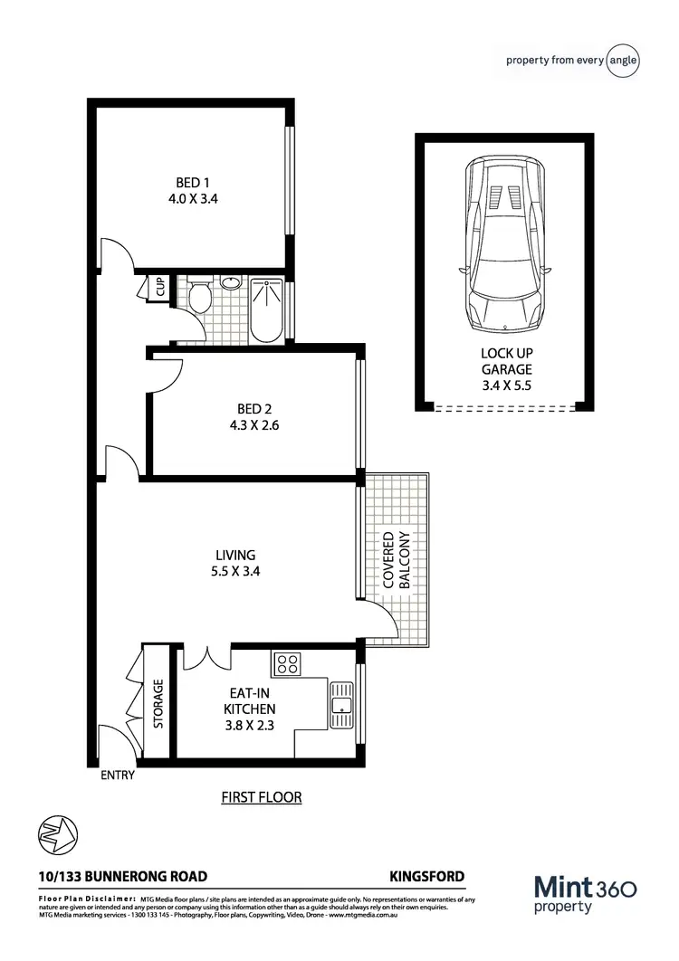 Floorplan of Homely apartment listing, 10/133 Bunnerong Road, Kingsford NSW 2032