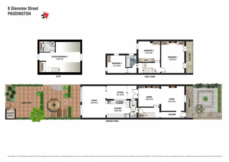 Floorplan of Homely house listing, 8 Glenview Street, Paddington NSW 2021